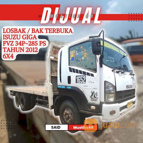 Truk Losbak / Bak Terbuka ISUZU GIGA FVZ 34 - 285 PS Tahun 2012 Tronton 6x4