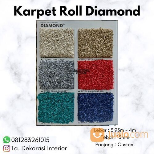 Karpet Meteran Diamond / Karpet Polos Tebal 15mm