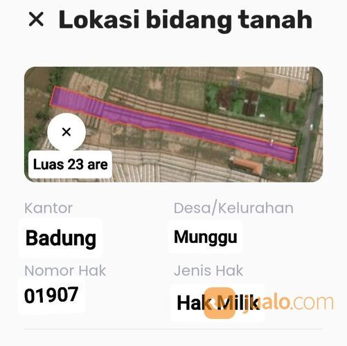 Tanah 45 are, Jl. Pantai Seseh Cemagi Mengwi Badung
