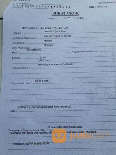 Tanah 45 are, Jl. Pantai Seseh Cemagi Mengwi Badung