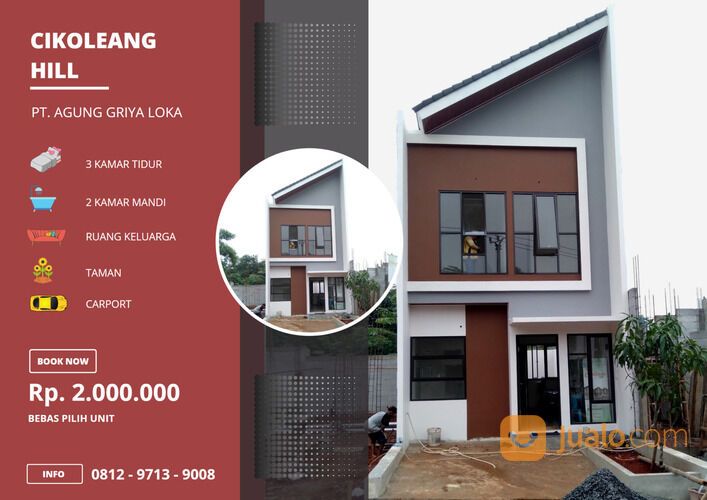 RUMAH RUMPIN DEKAT STASIUN CISAUK, PERBATASAN BOGOR TANGERANG