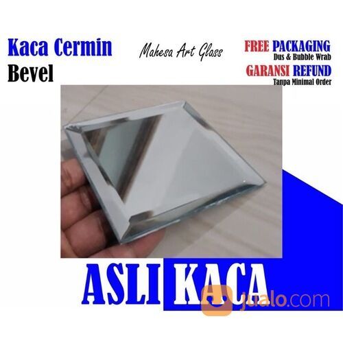 Kaca cermin Bevel 20 x 20 cm TB 3mm - hiasan dinding - Cermin kaca