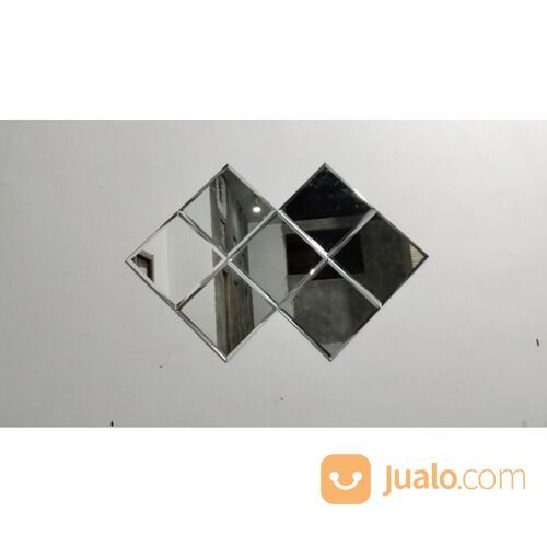 Kaca cermin Bevel 20 x 20 cm Persegi Tebal 3mm - Cermin hiasan dinding - Cermin kaca - kacabevel