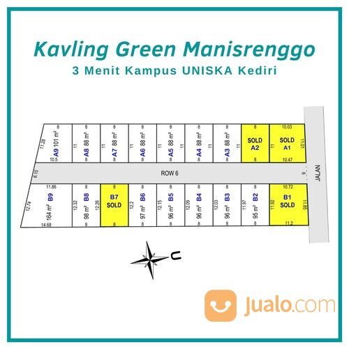 Kaplingan Kediri 3 Menit Ke IAIN Kediri Hanya 100jt