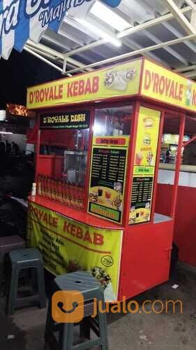 Roda Gerobak Kebab Full Besi Grade A Double Canopy Kokoh Anti Badai
