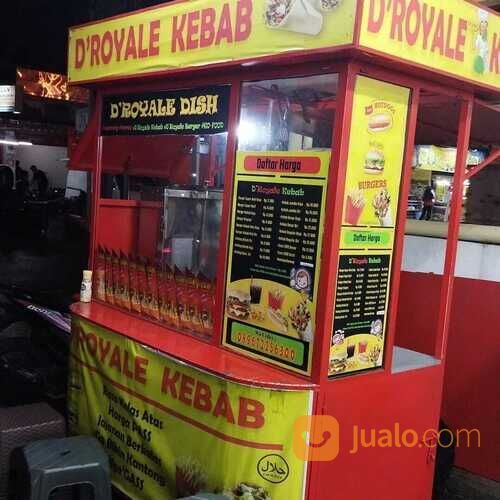 Roda Gerobak Kebab Full Besi Grade A Double Canopy Kokoh Anti Badai