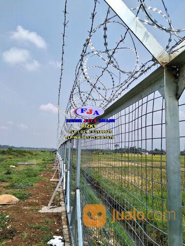 pagar brc,pagar bandara,kawat harmonika,kawat silet,kawat duri