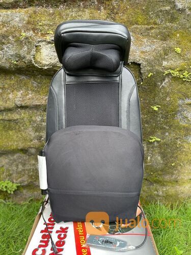 Car Seat Cushion with neck (kursi pijat mobil badan dan kepala)