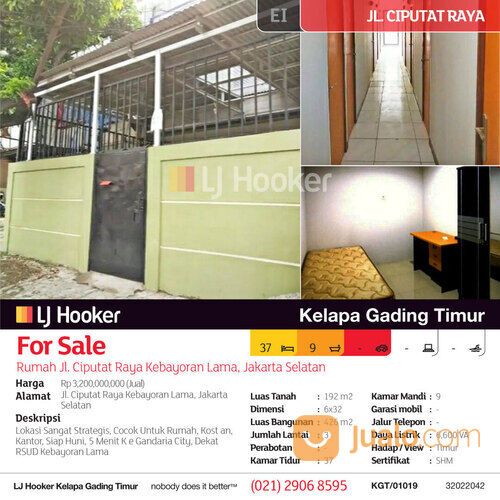 Rumah Jl. Ciputat Raya Kebayoran Lama, Jakarta Selatan