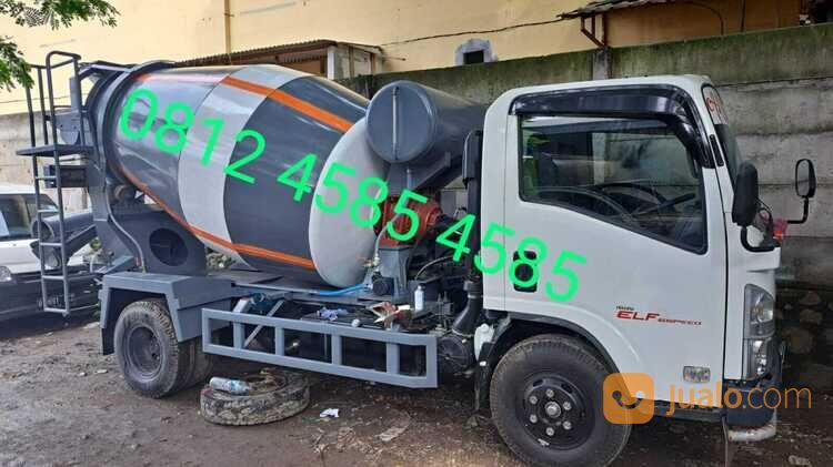Isuzu Nmr Truk Gentong Tabung Mixer Truk Mixer 3 Kubik Truk Cor Beton Bekasi Jakarta