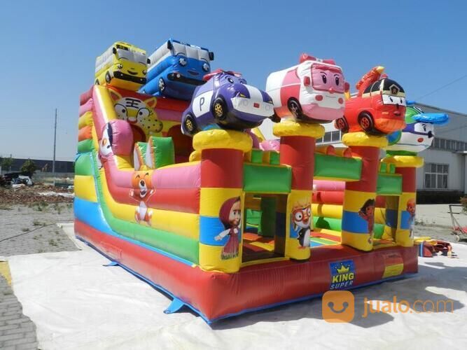 siap kirim odong2 rumah balon / istana balon / bompes import