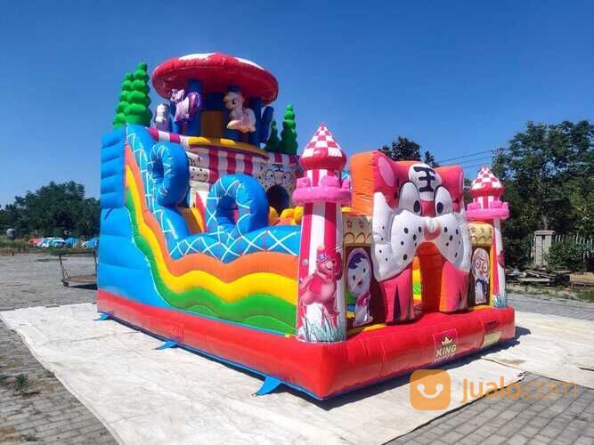 siap kirim odong2 rumah balon / istana balon / bompes import