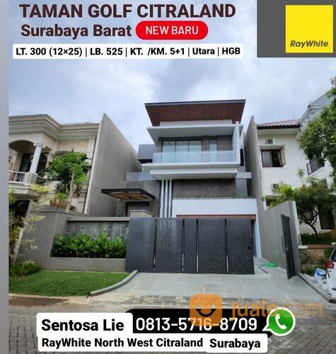 Rumah Baru Taman Golf Citraland Surabaya New Modern Split level 2,5 Lantai