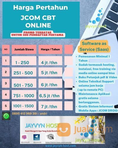 JCOM CBT Online/Offline, Termudah & Terpercaya, UTBK & Tipe Soal AKM Skoring Otomatis READY