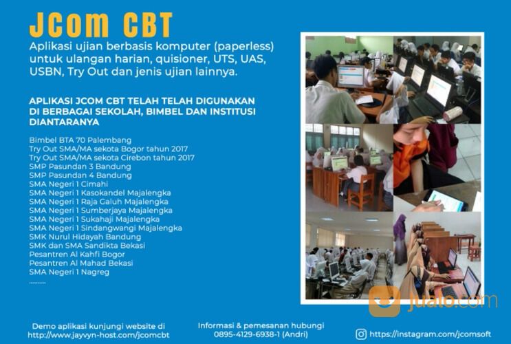 JCOM CBT Online/Offline, Termudah & Terpercaya, UTBK & Tipe Soal AKM Skoring Otomatis READY