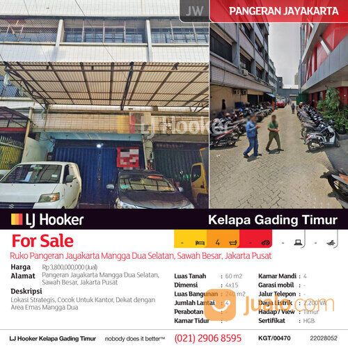 Ruko Pangeran Jayakarta Mangga Dua Selatan, Sawah Besar, Jakarta Pusat
