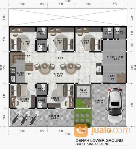 Kos Kawasan Kampus Brawijaya II, UNMER, Ma Chung Kawasan Bisnis Puncak Dieng Kota Malang