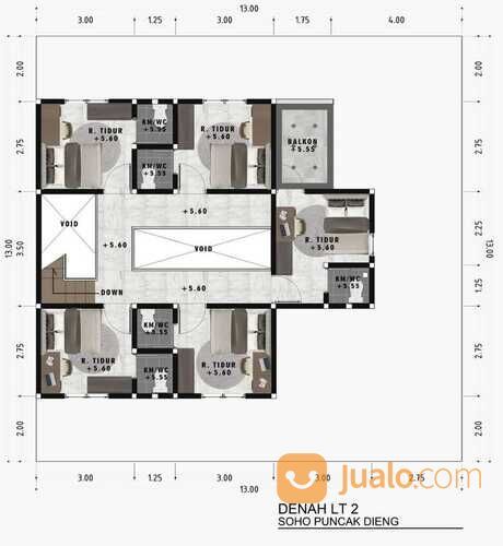 Kos Kawasan Kampus Brawijaya II, UNMER, Ma Chung Kawasan Bisnis Puncak Dieng Kota Malang