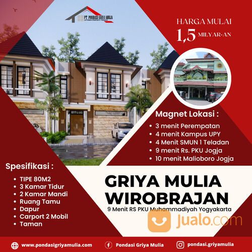 TANAH RUMAH DI JALAN ARJUNA WIROBRAJAN DEKAT MALIOBORO KRATON JOGJA