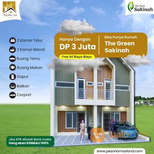 Rumah Tanpa DP di Sawangan Depok Cicilan Mulai 2 Jutaan Sudah Free All Biaya