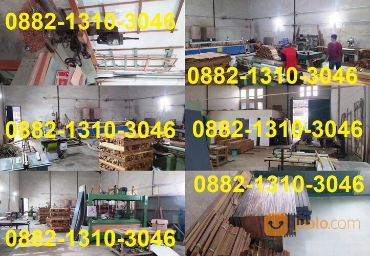Pabrik Produksi Pintu Kayu Kamper Samarinda Oven Kayu Meranti Kayu Parket Custom