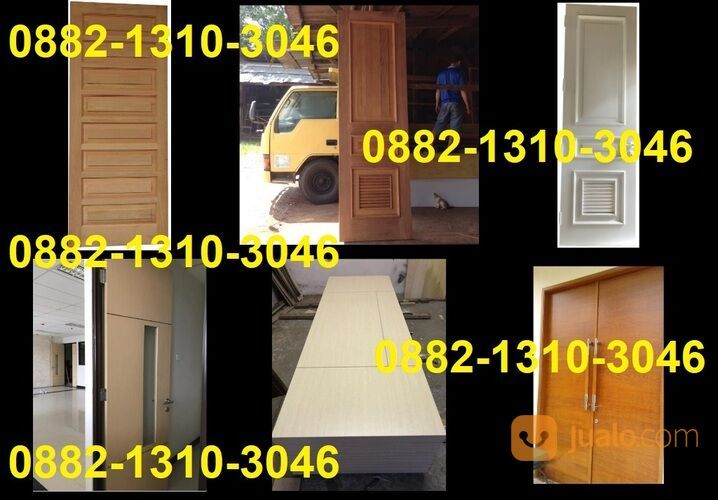 Pabrik Produksi Pintu Kayu Kamper Samarinda Oven Kayu Meranti Kayu Parket Custom