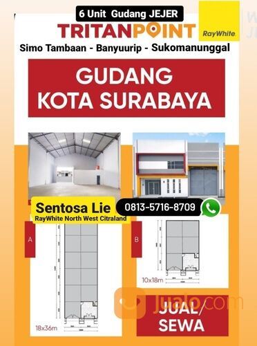Gudang Tritan Point Simo Tambaan- Banyu Urip - Sukomanunggal- Surabaya Barat - Ready Unit
