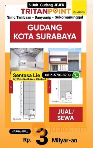 Gudang Tritan Point Simo Tambaan- Banyu Urip - Sukomanunggal- Surabaya Barat - Ready Unit