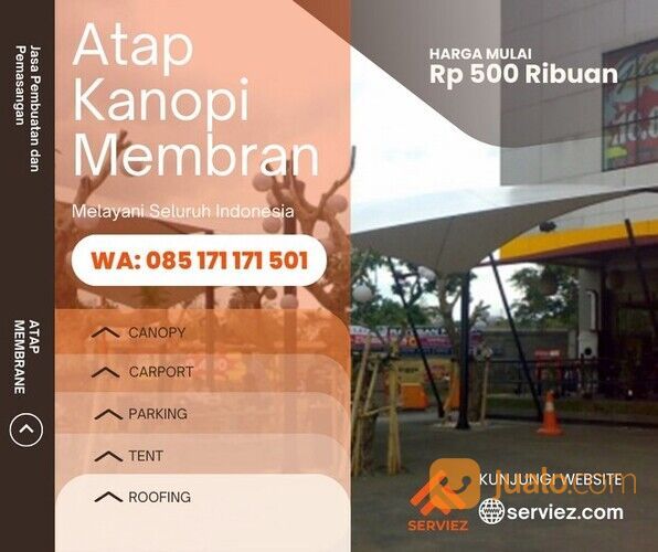 Kanopi Membrane (0851-7117-1501) tenda atap tensile membran Batam