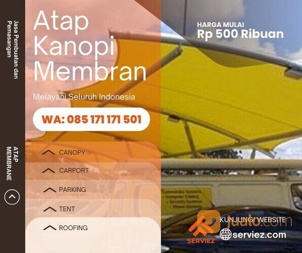 Kanopi Membrane (0851-7117-1501) tenda atap tensile membran Batam