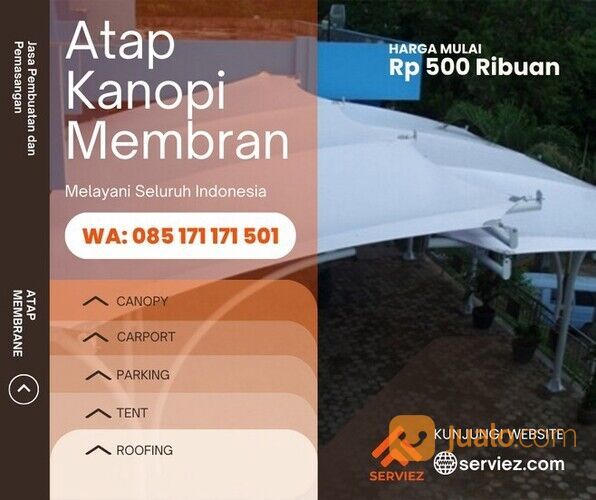 Kanopi Membrane (0851-7117-1501) tenda atap tensile membran Batam