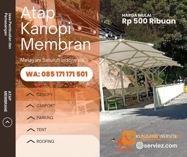Kanopi Membrane (0851-7117-1501) tenda atap tensile membran Batam