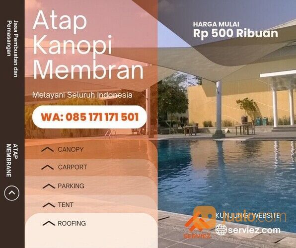 Kanopi Membrane (0851-7117-1501) tenda atap tensile membran Batam