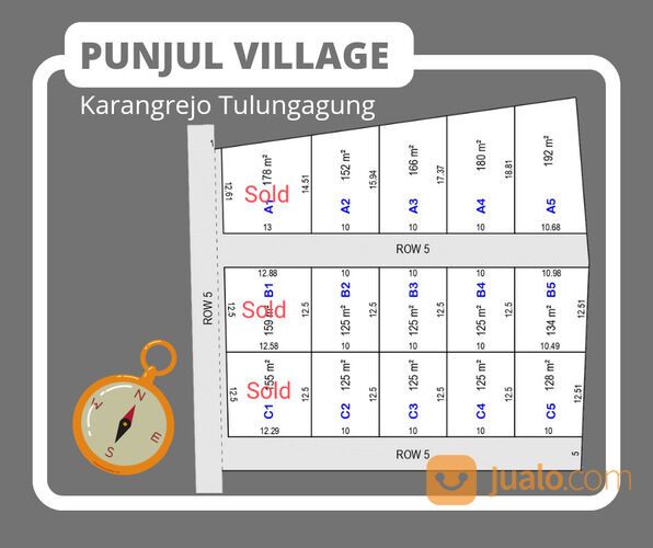 Kavling Punjul Village Cocok untuk Hunian Dekat ke SMAN 1 Karangrejo, Tulungagung