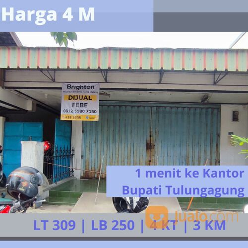 Rumah Pusat Kab Tulungagung 1 menit ke Golden Theater Full Bangunan