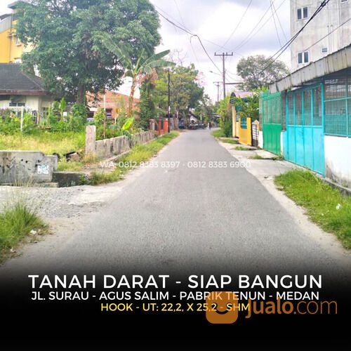 TANAH DARAT SIAP BANGUN - JL SURAU AGUS SALIM PABRIK TENUN MEDAN
