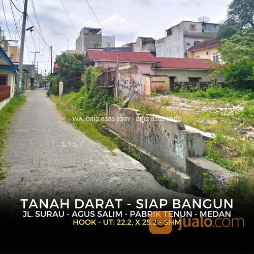 TANAH DARAT SIAP BANGUN - JL SURAU AGUS SALIM PABRIK TENUN MEDAN
