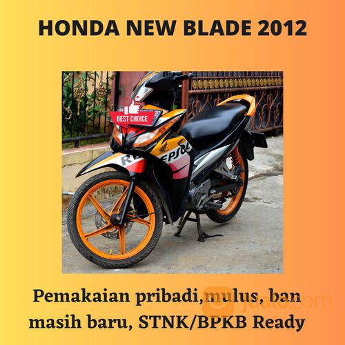 Honda New Blade 110cc Tahun 2012 Super Mulus