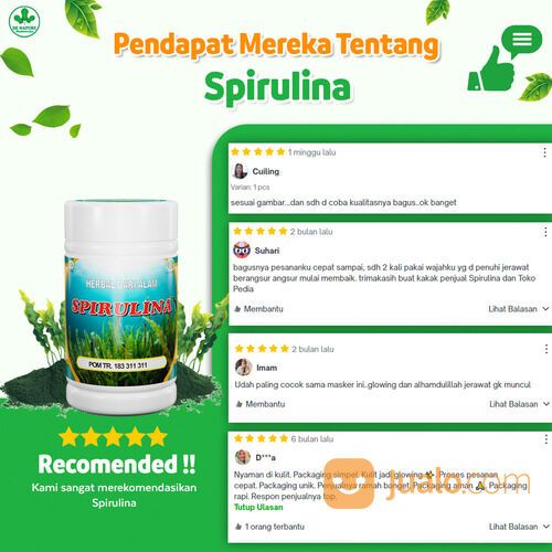 Asli Kapsul Rumput Laut ( Spirulina De Nature ) - Paling Ampuh Atasi Dengan Budget Murah Meriah