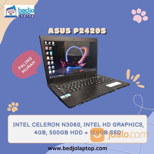 ASUS P2420S, INTEL CELERON N3060, INTEL HD GRAPHICS, 4GB, 500GB HDD + 120GB SSD