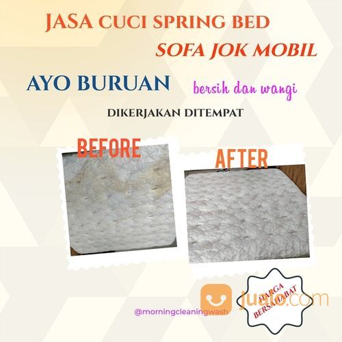 Cuci springbed sofa jok mobil