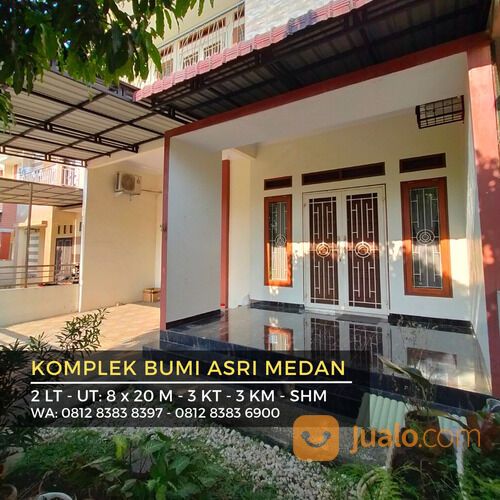 KOMPLEK BUMI ASRI MEDAN - 2 LT - RUANG TAMU LUAS - BONUS AC 2 UNIT