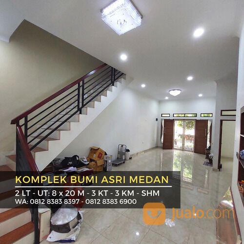 KOMPLEK BUMI ASRI MEDAN - 2 LT - RUANG TAMU LUAS - BONUS AC 2 UNIT