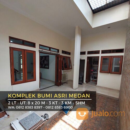 KOMPLEK BUMI ASRI MEDAN - 2 LT - RUANG TAMU LUAS - BONUS AC 2 UNIT