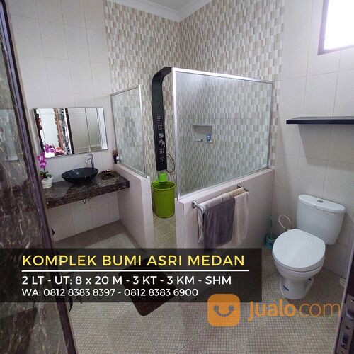 KOMPLEK BUMI ASRI MEDAN - 2 LT - RUANG TAMU LUAS - BONUS AC 2 UNIT