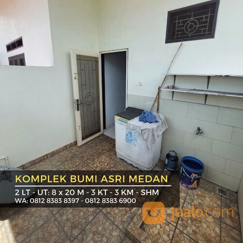 KOMPLEK BUMI ASRI MEDAN - 2 LT - RUANG TAMU LUAS - BONUS AC 2 UNIT