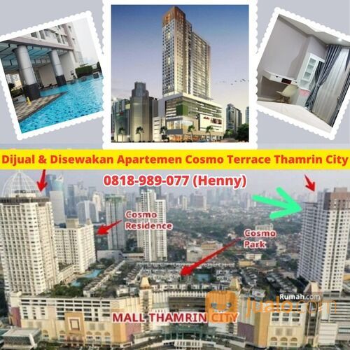 Apartemen 1 BR 41 m2 di Cosmo Terrace Thamrin City