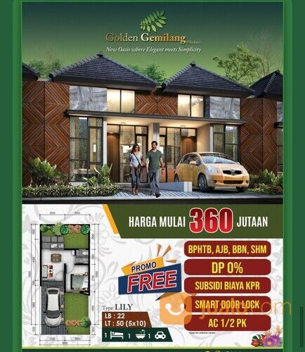 Golden Gemilang Cibitung Bekasi Rumah Modern 5 Juta ALL IN Tanpa DP