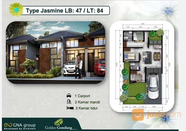 Golden Gemilang Cibitung Bekasi Rumah Modern 5 Juta ALL IN Tanpa DP