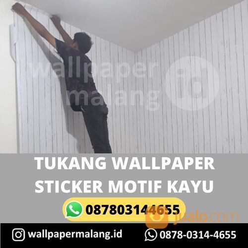 TUKANG WALLPAPER STICKER MOTIF KAYU